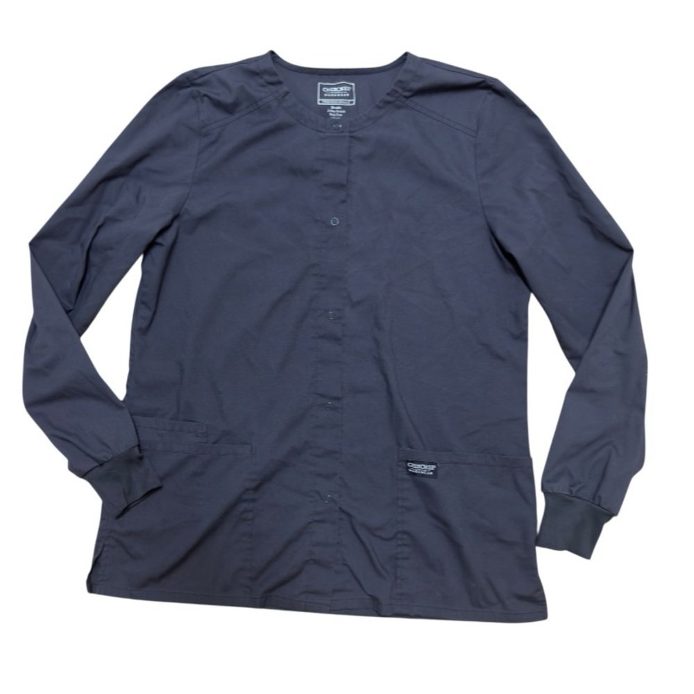 Cherokee WW Professionals Women’s Snap-Front Warm Up Scrub Jacket style WW340 - Picture 4 of 9